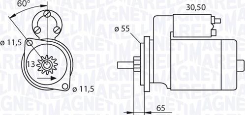 Magneti Marelli 063280050010 - Starter autospares.lv