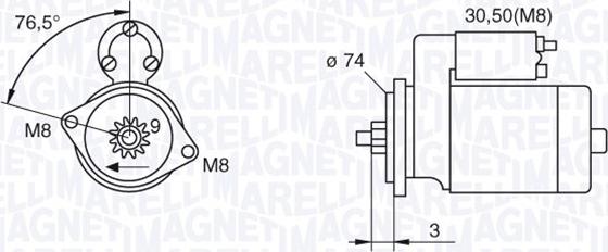 Magneti Marelli 063280052010 - Starter autospares.lv