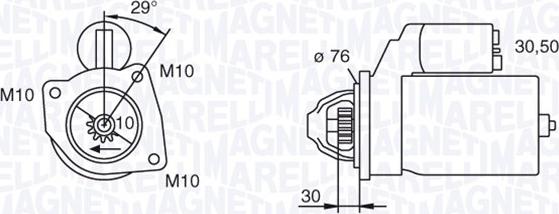 Magneti Marelli 063280010010 - Starter autospares.lv