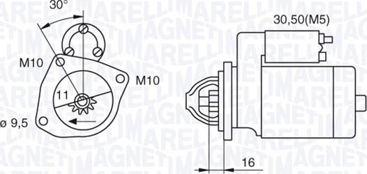 Magneti Marelli 063280029010 - Starter autospares.lv