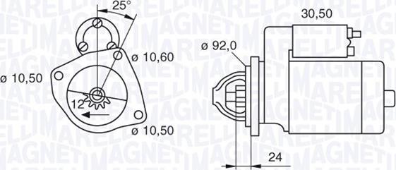 Magneti Marelli 063280020010 - Starter autospares.lv