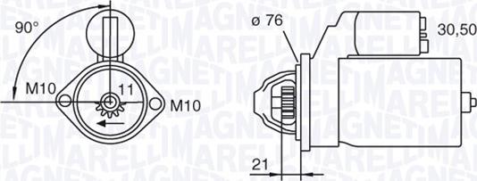 Magneti Marelli 063721473010 - Starter autospares.lv