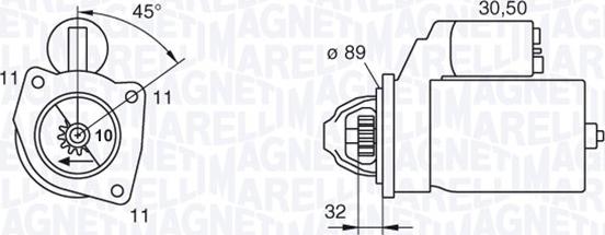 Magneti Marelli 063227592010 - Starter autospares.lv