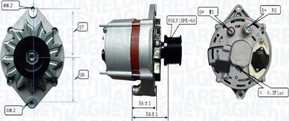 Magneti Marelli 063739067010 - Alternator autospares.lv