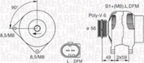 Magneti Marelli 063731378010 - Alternator autospares.lv