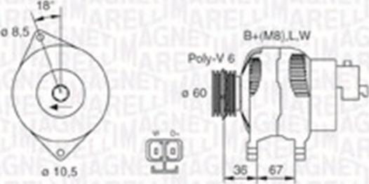 Magneti Marelli 063730005010 - Alternator autospares.lv