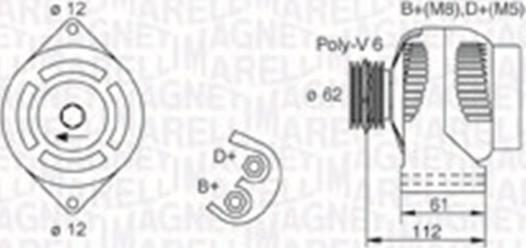 Magneti Marelli 063730006010 - Alternator autospares.lv