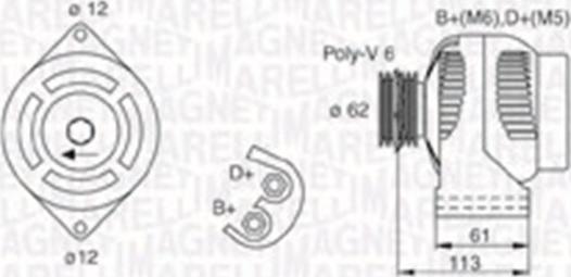 Magneti Marelli 063731885010 - Alternator autospares.lv