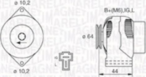 Magneti Marelli 063730019010 - Alternator autospares.lv