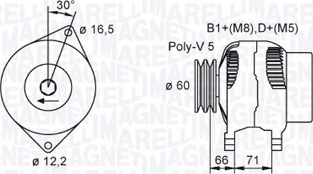 Magneti Marelli 063730035010 - Alternator autospares.lv