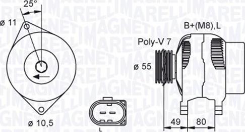 Magneti Marelli 063730036010 - Alternator autospares.lv