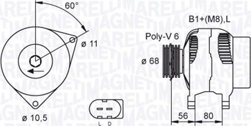 Magneti Marelli 063730033010 - Alternator autospares.lv