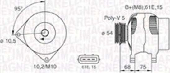 Magneti Marelli 063730025010 - Alternator autospares.lv