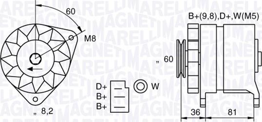 Magneti Marelli 063730021010 - Alternator autospares.lv