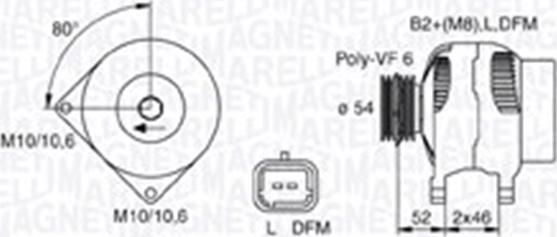 Magneti Marelli 063730027010 - Alternator autospares.lv