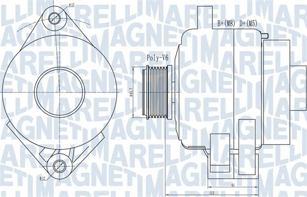 Magneti Marelli 063731995010 - Alternator autospares.lv