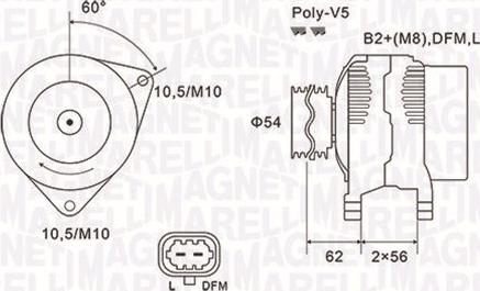 Magneti Marelli 063731940010 - Alternator autospares.lv