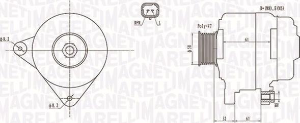 Magneti Marelli 063731959010 - Alternator autospares.lv