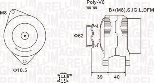 Magneti Marelli 063731964010 - Alternator autospares.lv