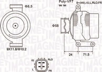 Magneti Marelli 063731965010 - Alternator autospares.lv