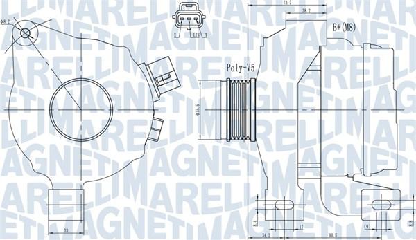 Magneti Marelli 063731966010 - Alternator autospares.lv