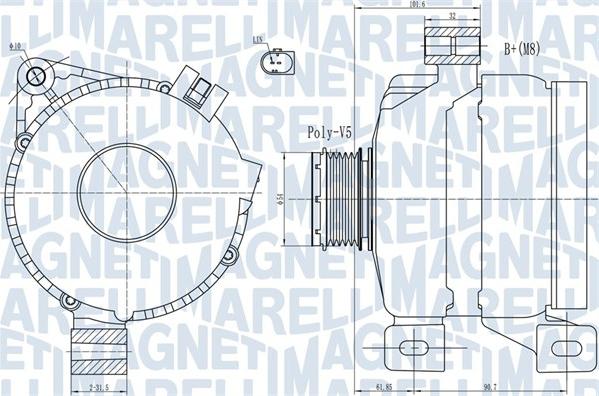 Magneti Marelli 063731968010 - Alternator autospares.lv