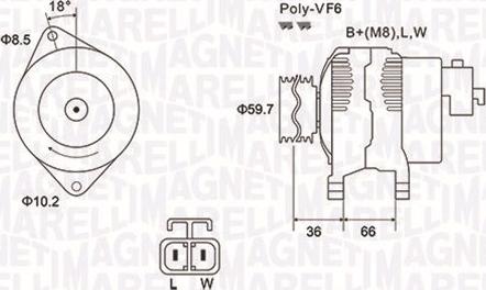 Magneti Marelli 063731901010 - Alternator autospares.lv