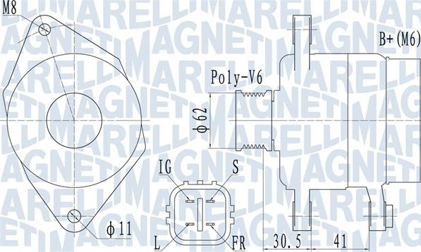 Magneti Marelli 063731930010 - Alternator autospares.lv