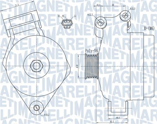 Magneti Marelli 063731925010 - Alternator autospares.lv