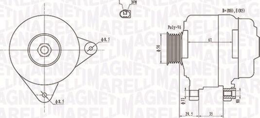 Magneti Marelli 063731921010 - Alternator autospares.lv