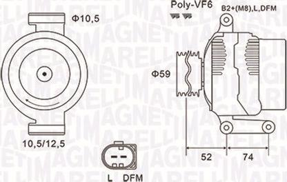 Magneti Marelli 063731928010 - Alternator autospares.lv