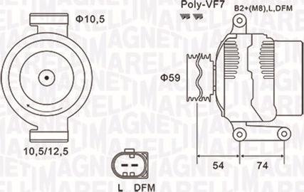 Magneti Marelli 063731922010 - Alternator autospares.lv