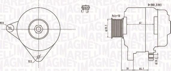 Magneti Marelli 063731972010 - Alternator autospares.lv