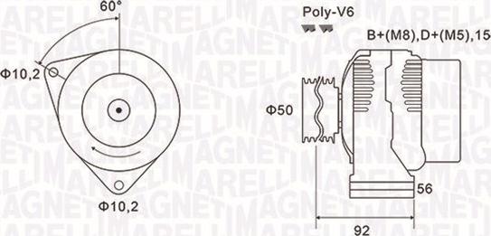 Magneti Marelli 063731491010 - Alternator autospares.lv