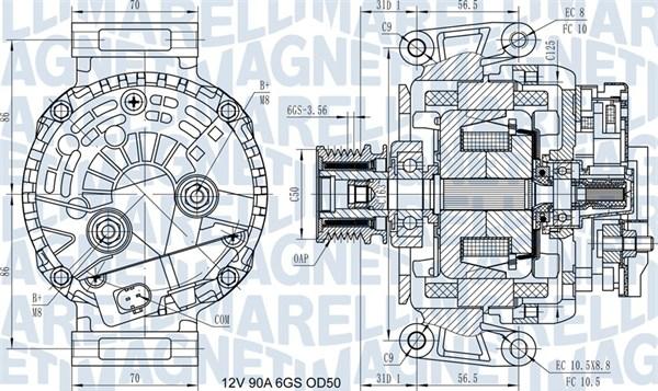 Magneti Marelli 063731439210 - Alternator autospares.lv