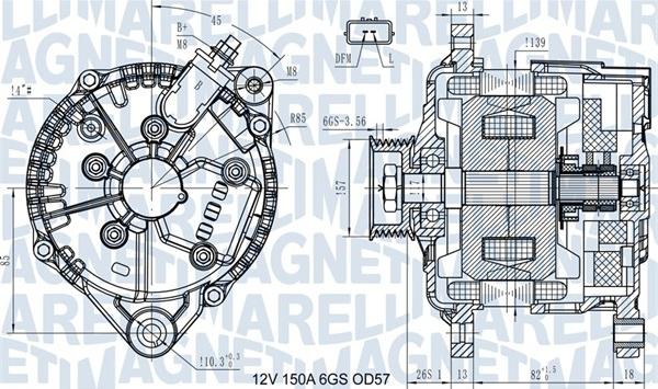 Magneti Marelli 063731430110 - Alternator autospares.lv