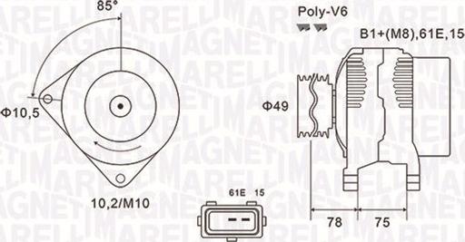 Magneti Marelli 063731591010 - Alternator autospares.lv