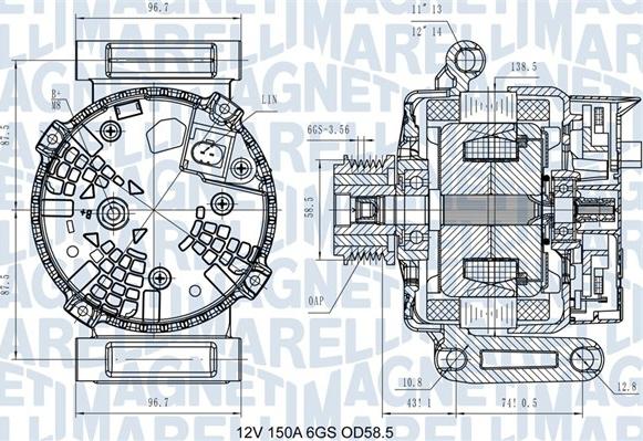 Magneti Marelli 063731546110 - Alternator autospares.lv