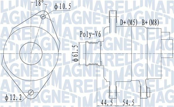 Magneti Marelli 063731558010 - Alternator autospares.lv