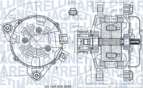 Magneti Marelli 063731557910 - Alternator autospares.lv