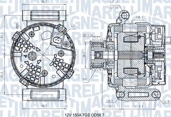 Magneti Marelli 063731557610 - Alternator autospares.lv