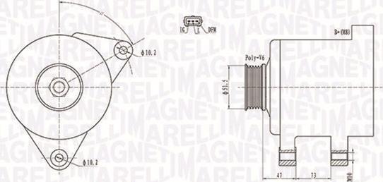 Magneti Marelli 063731569010 - Alternator autospares.lv