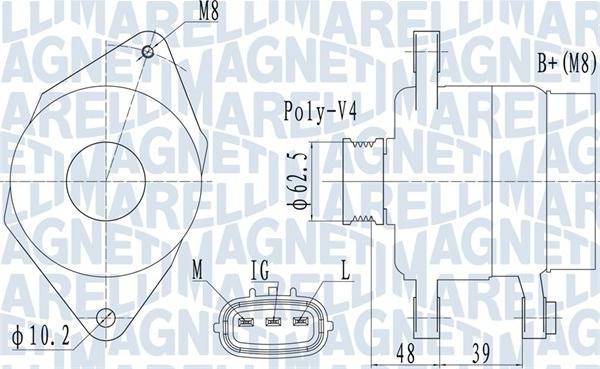 Magneti Marelli 063731517010 - Alternator autospares.lv