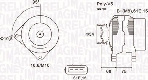 Magneti Marelli 063731584010 - Alternator autospares.lv