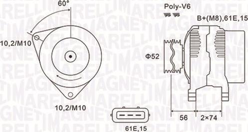 Magneti Marelli 063731580010 - Alternator autospares.lv