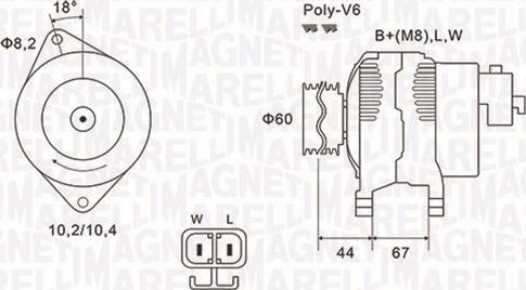 Magneti Marelli 063731526010 - Alternator autospares.lv