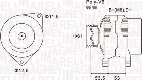 Magneti Marelli 063731698010 - Alternator autospares.lv