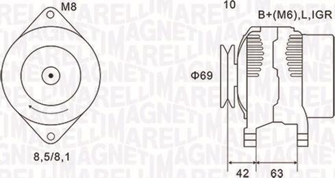 Magneti Marelli 063731600010 - Alternator autospares.lv