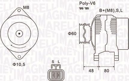 Magneti Marelli 063731607010 - Alternator autospares.lv