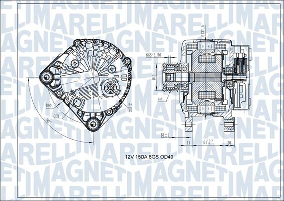 Magneti Marelli 063731618410 - Alternator autospares.lv